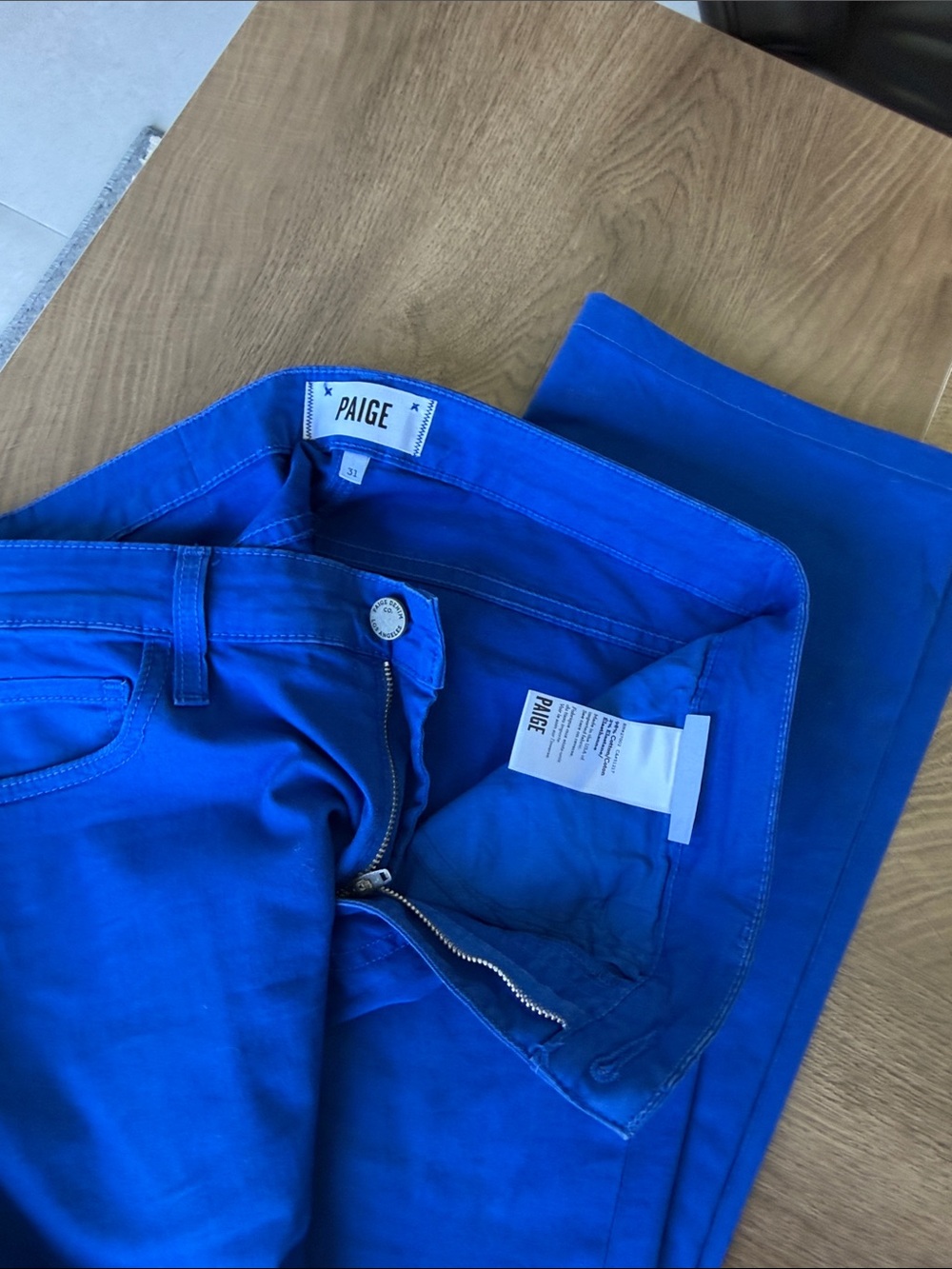 PAIGE Men’s Bright Blue Slim Jeans